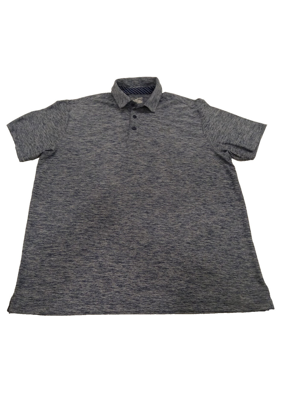 Under Armour Polo Mens XL Blue Heather Space Dye HeatGear Loose Fit Athletic Gol